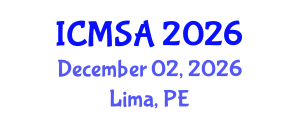 International Conference on Marine Science and Aquaculture (ICMSA) December 02, 2026 - Lima, Peru International Conference on Marine Science and Aquaculture (ICMSA) December 02, 2026 - Lima, Peru