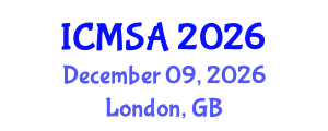 International Conference on Marine Science and Aquaculture (ICMSA) December 09, 2026 - London, United Kingdom International Conference on Marine Science and Aquaculture (ICMSA) December 09, 2026 - London, United Kingdom