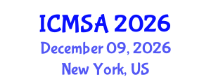 International Conference on Marine Science and Aquaculture (ICMSA) December 09, 2026 - New York, United States International Conference on Marine Science and Aquaculture (ICMSA) December 09, 2026 - New York, United States