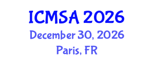 International Conference on Marine Science and Aquaculture (ICMSA) December 30, 2026 - Paris, France International Conference on Marine Science and Aquaculture (ICMSA) December 30, 2026 - Paris, France