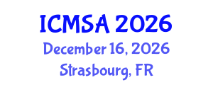 International Conference on Marine Science and Aquaculture (ICMSA) December 16, 2026 - Strasbourg, France International Conference on Marine Science and Aquaculture (ICMSA) December 16, 2026 - Strasbourg, France