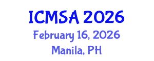 International Conference on Marine Science and Aquaculture (ICMSA) February 16, 2026 - Manila, Philippines International Conference on Marine Science and Aquaculture (ICMSA) February 16, 2026 - Manila, Philippines