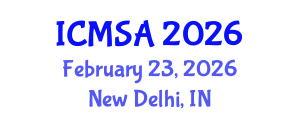 International Conference on Marine Science and Aquaculture (ICMSA) February 23, 2026 - New Delhi, India International Conference on Marine Science and Aquaculture (ICMSA) February 23, 2026 - New Delhi, India
