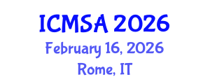 International Conference on Marine Science and Aquaculture (ICMSA) February 16, 2026 - Rome, Italy International Conference on Marine Science and Aquaculture (ICMSA) February 16, 2026 - Rome, Italy