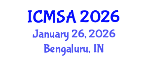International Conference on Marine Science and Aquaculture (ICMSA) January 26, 2026 - Bengaluru, India International Conference on Marine Science and Aquaculture (ICMSA) January 26, 2026 - Bengaluru, India