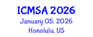 International Conference on Marine Science and Aquaculture (ICMSA) January 05, 2026 - Honolulu, United States