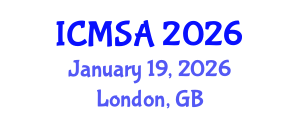 International Conference on Marine Science and Aquaculture (ICMSA) January 19, 2026 - London, United Kingdom