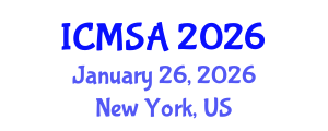 International Conference on Marine Science and Aquaculture (ICMSA) January 26, 2026 - New York, United States