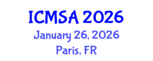 International Conference on Marine Science and Aquaculture (ICMSA) January 26, 2026 - Paris, France International Conference on Marine Science and Aquaculture (ICMSA) January 26, 2026 - Paris, France