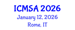 International Conference on Marine Science and Aquaculture (ICMSA) January 12, 2026 - Rome, Italy International Conference on Marine Science and Aquaculture (ICMSA) January 12, 2026 - Rome, Italy
