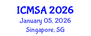 International Conference on Marine Science and Aquaculture (ICMSA) January 05, 2026 - Singapore, Singapore International Conference on Marine Science and Aquaculture (ICMSA) January 05, 2026 - Singapore, Singapore