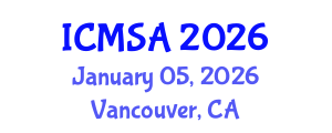 International Conference on Marine Science and Aquaculture (ICMSA) January 05, 2026 - Vancouver, Canada