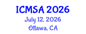 International Conference on Marine Science and Aquaculture (ICMSA) July 12, 2026 - Ottawa, Canada International Conference on Marine Science and Aquaculture (ICMSA) July 12, 2026 - Ottawa, Canada