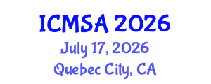 International Conference on Marine Science and Aquaculture (ICMSA) July 17, 2026 - Quebec City, Canada International Conference on Marine Science and Aquaculture (ICMSA) July 17, 2026 - Quebec City, Canada
