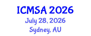 International Conference on Marine Science and Aquaculture (ICMSA) July 28, 2026 - Sydney, Australia International Conference on Marine Science and Aquaculture (ICMSA) July 28, 2026 - Sydney, Australia