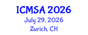 International Conference on Marine Science and Aquaculture (ICMSA) July 29, 2026 - Zurich, Switzerland International Conference on Marine Science and Aquaculture (ICMSA) July 29, 2026 - Zurich, Switzerland