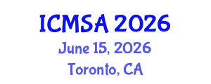 International Conference on Marine Science and Aquaculture (ICMSA) June 15, 2026 - Toronto, Canada International Conference on Marine Science and Aquaculture (ICMSA) June 15, 2026 - Toronto, Canada