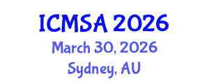 International Conference on Marine Science and Aquaculture (ICMSA) March 30, 2026 - Sydney, Australia International Conference on Marine Science and Aquaculture (ICMSA) March 30, 2026 - Sydney, Australia
