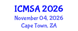 International Conference on Marine Science and Aquaculture (ICMSA) November 04, 2026 - Cape Town, South Africa International Conference on Marine Science and Aquaculture (ICMSA) November 04, 2026 - Cape Town, South Africa