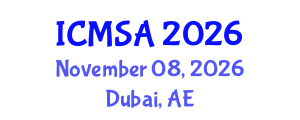 International Conference on Marine Science and Aquaculture (ICMSA) November 08, 2026 - Dubai, United Arab Emirates International Conference on Marine Science and Aquaculture (ICMSA) November 08, 2026 - Dubai, United Arab Emirates