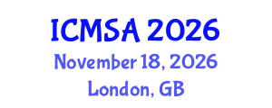 International Conference on Marine Science and Aquaculture (ICMSA) November 18, 2026 - London, United Kingdom International Conference on Marine Science and Aquaculture (ICMSA) November 18, 2026 - London, United Kingdom