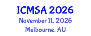 International Conference on Marine Science and Aquaculture (ICMSA) November 11, 2026 - Melbourne, Australia International Conference on Marine Science and Aquaculture (ICMSA) November 11, 2026 - Melbourne, Australia