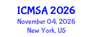 International Conference on Marine Science and Aquaculture (ICMSA) November 04, 2026 - New York, United States International Conference on Marine Science and Aquaculture (ICMSA) November 04, 2026 - New York, United States