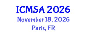 International Conference on Marine Science and Aquaculture (ICMSA) November 18, 2026 - Paris, France International Conference on Marine Science and Aquaculture (ICMSA) November 18, 2026 - Paris, France