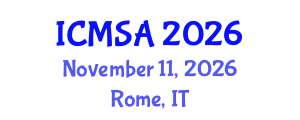 International Conference on Marine Science and Aquaculture (ICMSA) November 11, 2026 - Rome, Italy International Conference on Marine Science and Aquaculture (ICMSA) November 11, 2026 - Rome, Italy