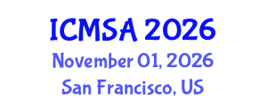 International Conference on Marine Science and Aquaculture (ICMSA) November 01, 2026 - San Francisco, United States International Conference on Marine Science and Aquaculture (ICMSA) November 01, 2026 - San Francisco, United States