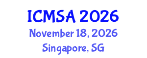 International Conference on Marine Science and Aquaculture (ICMSA) November 18, 2026 - Singapore, Singapore International Conference on Marine Science and Aquaculture (ICMSA) November 18, 2026 - Singapore, Singapore