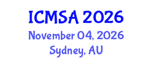 International Conference on Marine Science and Aquaculture (ICMSA) November 04, 2026 - Sydney, Australia International Conference on Marine Science and Aquaculture (ICMSA) November 04, 2026 - Sydney, Australia