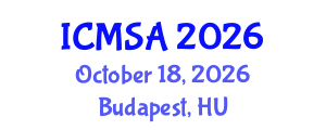 International Conference on Marine Science and Aquaculture (ICMSA) October 18, 2026 - Budapest, Hungary International Conference on Marine Science and Aquaculture (ICMSA) October 18, 2026 - Budapest, Hungary