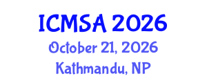 International Conference on Marine Science and Aquaculture (ICMSA) October 21, 2026 - Kathmandu, Nepal International Conference on Marine Science and Aquaculture (ICMSA) October 21, 2026 - Kathmandu, Nepal