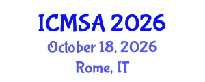 International Conference on Marine Science and Aquaculture (ICMSA) October 18, 2026 - Rome, Italy International Conference on Marine Science and Aquaculture (ICMSA) October 18, 2026 - Rome, Italy