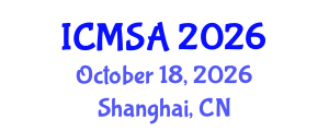 International Conference on Marine Science and Aquaculture (ICMSA) October 18, 2026 - Shanghai, China International Conference on Marine Science and Aquaculture (ICMSA) October 18, 2026 - Shanghai, China