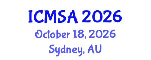International Conference on Marine Science and Aquaculture (ICMSA) October 18, 2026 - Sydney, Australia International Conference on Marine Science and Aquaculture (ICMSA) October 18, 2026 - Sydney, Australia