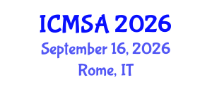 International Conference on Marine Science and Aquaculture (ICMSA) September 16, 2026 - Rome, Italy International Conference on Marine Science and Aquaculture (ICMSA) September 16, 2026 - Rome, Italy