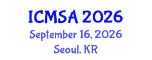International Conference on Marine Science and Aquaculture (ICMSA) September 16, 2026 - Seoul, Republic of Korea International Conference on Marine Science and Aquaculture (ICMSA) September 16, 2026 - Seoul, Republic of Korea