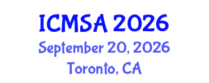 International Conference on Marine Science and Aquaculture (ICMSA) September 20, 2026 - Toronto, Canada International Conference on Marine Science and Aquaculture (ICMSA) September 20, 2026 - Toronto, Canada