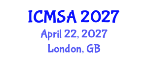 International Conference on Marine Science and Aquaculture (ICMSA) April 22, 2027 - London, United Kingdom International Conference on Marine Science and Aquaculture (ICMSA) April 22, 2027 - London, United Kingdom