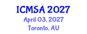 International Conference on Marine Science and Aquaculture (ICMSA) April 03, 2027 - Toronto, Australia International Conference on Marine Science and Aquaculture (ICMSA) April 03, 2027 - Toronto, Australia