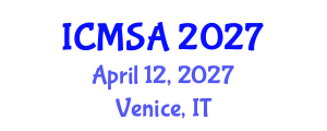 International Conference on Marine Science and Aquaculture (ICMSA) April 12, 2027 - Venice, Italy International Conference on Marine Science and Aquaculture (ICMSA) April 12, 2027 - Venice, Italy