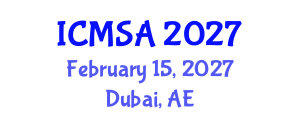 International Conference on Marine Science and Aquaculture (ICMSA) February 15, 2027 - Dubai, United Arab Emirates International Conference on Marine Science and Aquaculture (ICMSA) February 15, 2027 - Dubai, United Arab Emirates