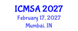 International Conference on Marine Science and Aquaculture (ICMSA) February 17, 2027 - Mumbai, India International Conference on Marine Science and Aquaculture (ICMSA) February 17, 2027 - Mumbai, India