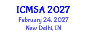 International Conference on Marine Science and Aquaculture (ICMSA) February 24, 2027 - New Delhi, India International Conference on Marine Science and Aquaculture (ICMSA) February 24, 2027 - New Delhi, India