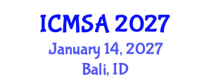 International Conference on Marine Science and Aquaculture (ICMSA) January 14, 2027 - Bali, Indonesia International Conference on Marine Science and Aquaculture (ICMSA) January 14, 2027 - Bali, Indonesia