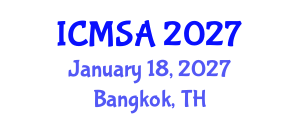 International Conference on Marine Science and Aquaculture (ICMSA) January 18, 2027 - Bangkok, Thailand International Conference on Marine Science and Aquaculture (ICMSA) January 18, 2027 - Bangkok, Thailand