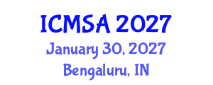 International Conference on Marine Science and Aquaculture (ICMSA) January 30, 2027 - Bengaluru, India International Conference on Marine Science and Aquaculture (ICMSA) January 30, 2027 - Bengaluru, India