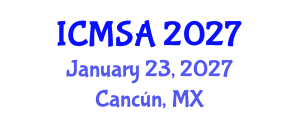 International Conference on Marine Science and Aquaculture (ICMSA) January 23, 2027 - Cancún, Mexico International Conference on Marine Science and Aquaculture (ICMSA) January 23, 2027 - Cancún, Mexico